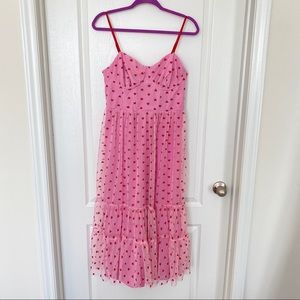 Betsy Johnson Pink & Red Sweetheart MIDI Dress